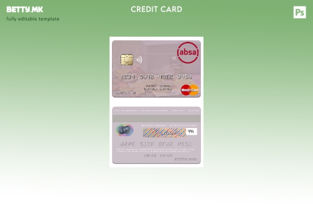 Модерен стил Шаблон за мастер картички на Сејшели Absa Bank Сејшели